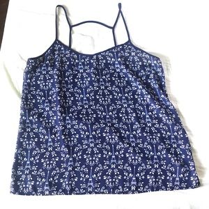 H&M navy printed cami 14 EUC NWOT
